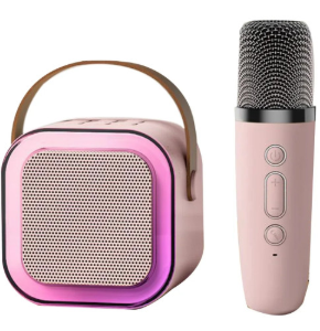 K12 Dual Microphone Karaoke Bluetooth Speaker RGB Light Two 5W Speakers ...